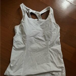 Lululemon White Racerback Tank Top